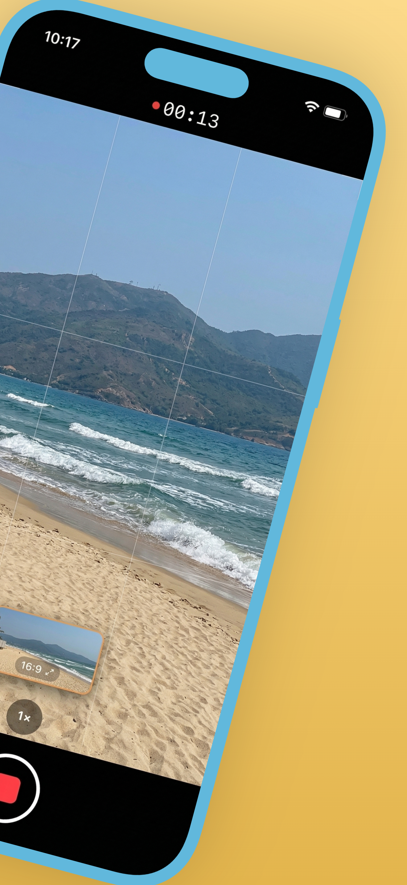 Dual-camera recording in action with PiP preview